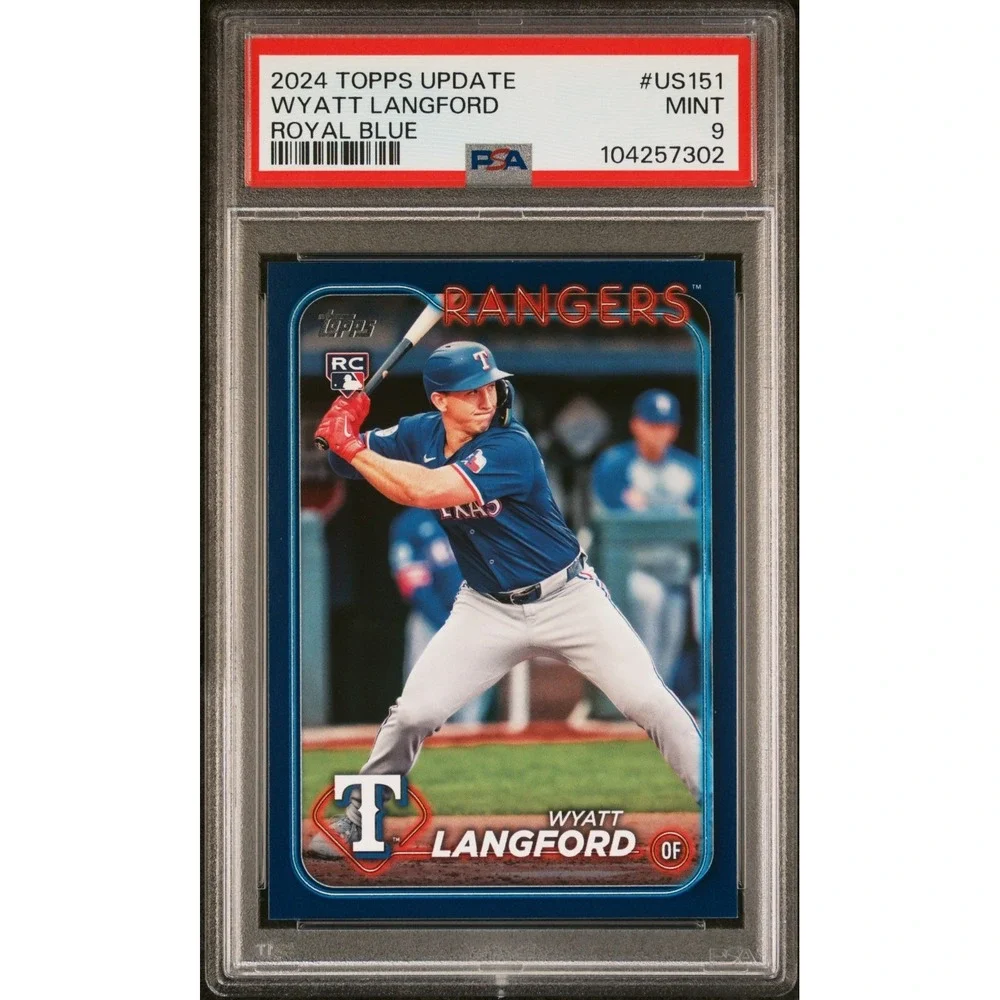 2024 Topps Update Series - Wyatt Langford #US151 Royal Blue (RC) PSA 9